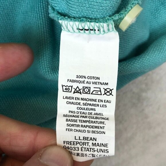 L.L. Bean Mens Polo Shirt Blue Traditional Fit Short Sleeve Classic Casual - Picture 8 of 11